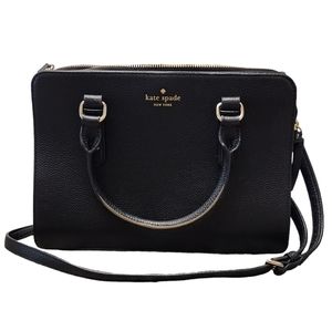 KATE SPADE Black Satchel Double Zip Adjustable Straps